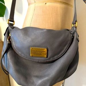 Marc by Marc Jacobs Natasha Q Crossbody Shoulder Bag Pebbled Gray
